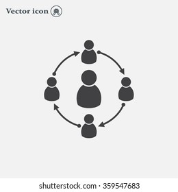 Group of people sign icon