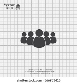 Group of people sign icon