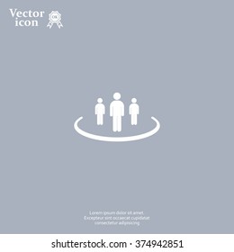 Group of people sign icon