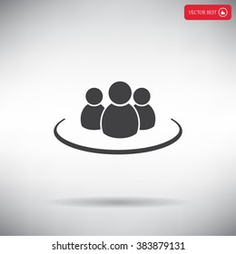 Group of people sign icon