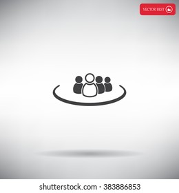 Group of people sign icon