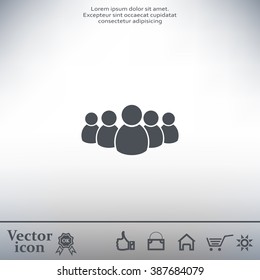 Group of people sign icon