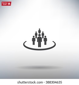 Group of people sign icon