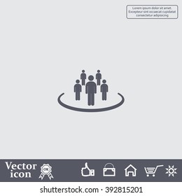 Group of people sign icon