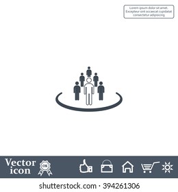 Group of people sign icon