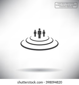 Group of people sign icon