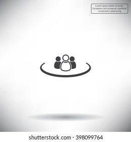 Group of people sign icon