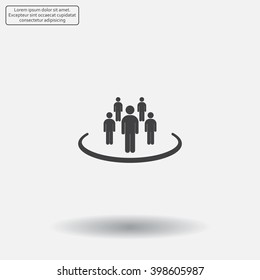 Group of people sign icon