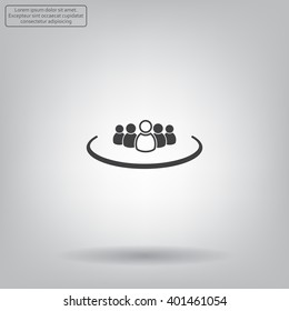 Group of people sign icon