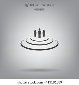 Group of people sign icon