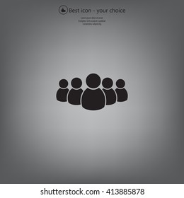 Group of people sign icon