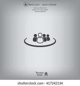 Group of people sign icon