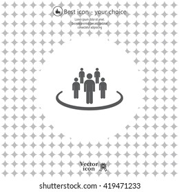 Group of people sign icon