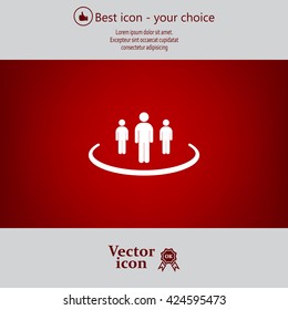 Group of people sign icon