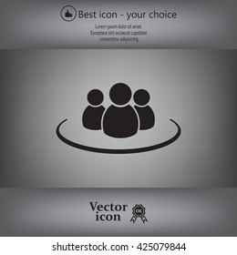 Group of people sign icon