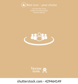 Group of people sign icon