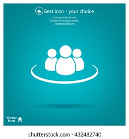 Group of people sign icon