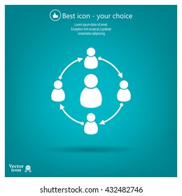Group of people sign icon