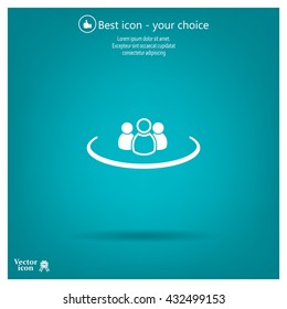 Group of people sign icon