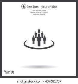 Group of people sign icon
