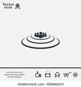 Group of people sign icon
