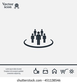 Group of people sign icon