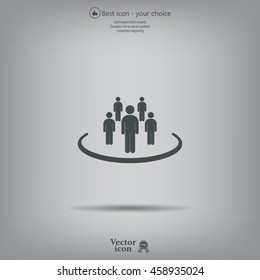 Group of people sign icon