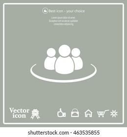 Group of people sign icon