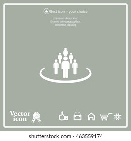 Group of people sign icon