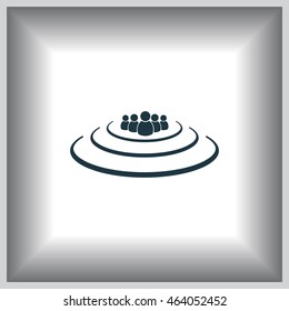 Group of people sign icon