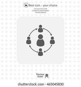 Group of people sign icon