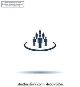 Group of people sign icon