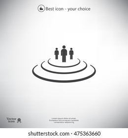Group of people sign icon