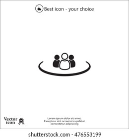 Group of people sign icon