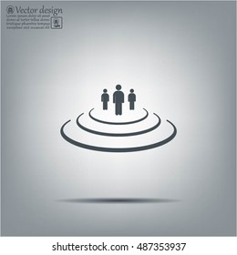 Group of people sign icon