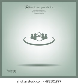 Group of people sign icon