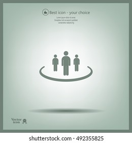 Group of people sign icon