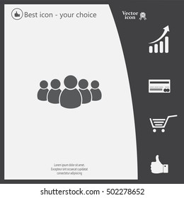 Group of people sign icon