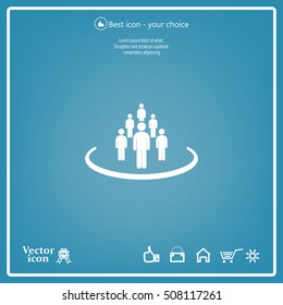 Group of people sign icon
