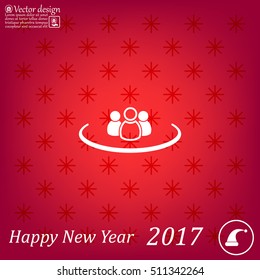 Group of people sign icon