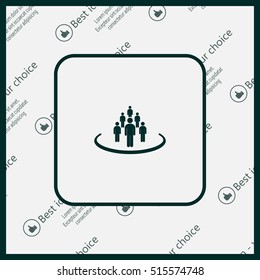 Group of people sign icon