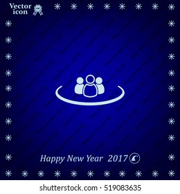 Group of people sign icon