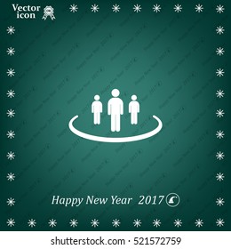 Group of people sign icon