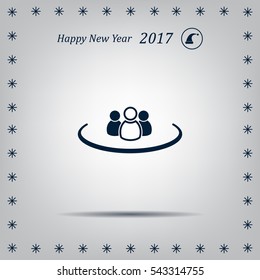 Group of people sign icon