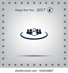 Group of people sign icon
