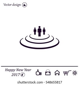 Group of people sign icon