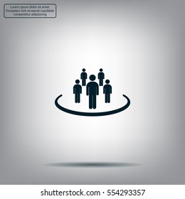 Group of people sign icon