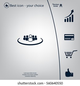 Group of people sign icon
