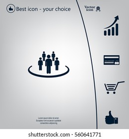 Group of people sign icon