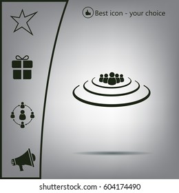 Group of people sign icon